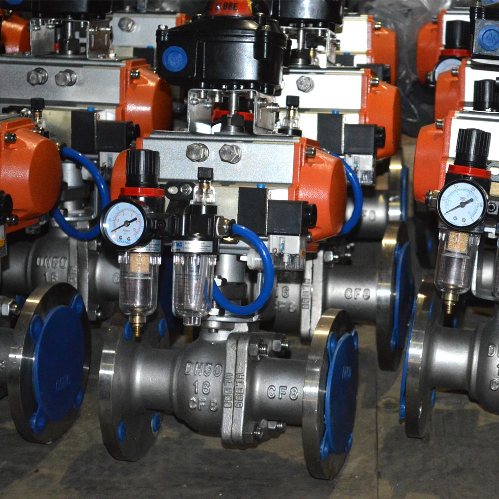 河北客戶訂購的氣動快速切斷球閥已經調試完成！