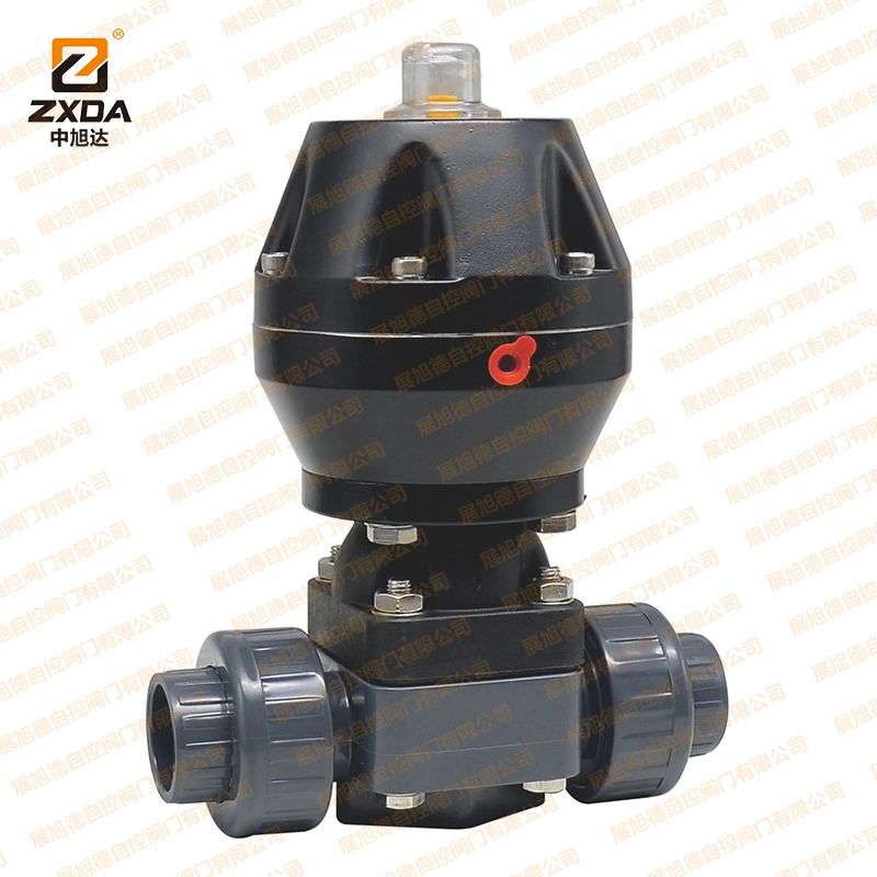 氣動(dòng)活接塑料隔膜閥，氣動(dòng)UPVC活接隔膜閥